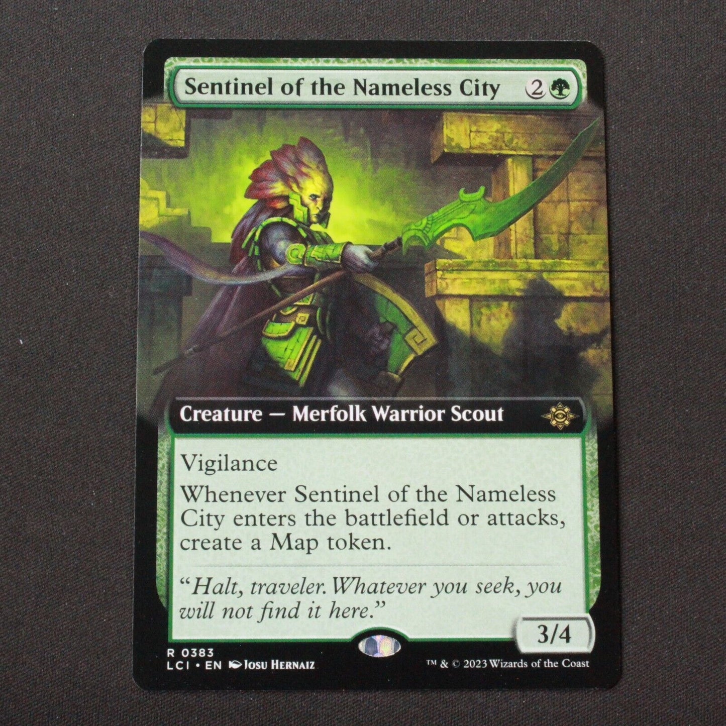 MTG The Lost Caverns of Ixalan LCI Sentinel of the Nameless City Ext Art 383 NM