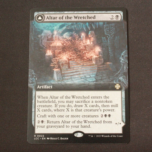 MTG Commander Lost Caverns of Ixalan LCC Altar of the Wretched Ext Art 22 NM