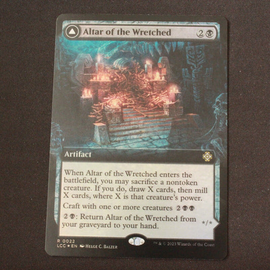 MTG Commander Lost Caverns of Ixalan LCC FOIL Altar of Wretched Ext Art 22 NM