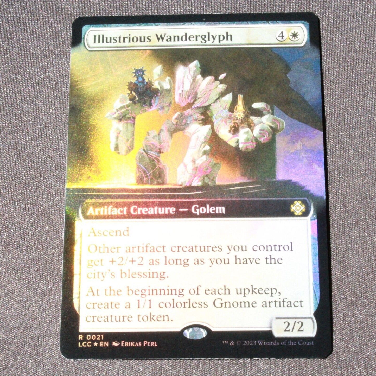 MTG Commander Lost Caverns Ixalan LCC FOIL Illustrious Wanderglyph Ext Art 21 NM