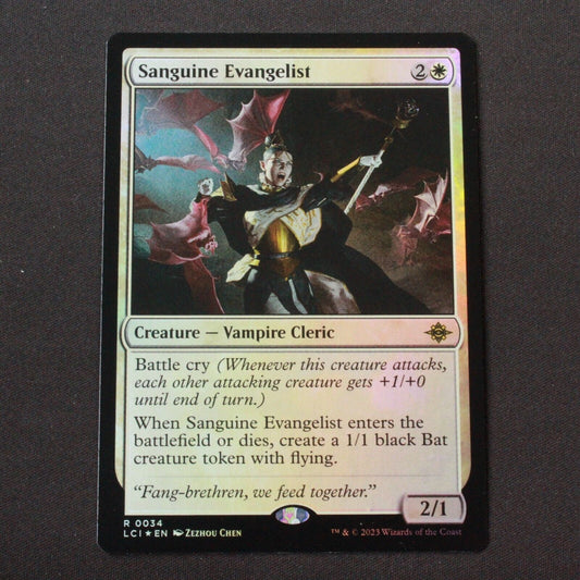 MTG The Lost Caverns of Ixalan (LCI) Rare FOIL Sanguine Evangelist 34 NM