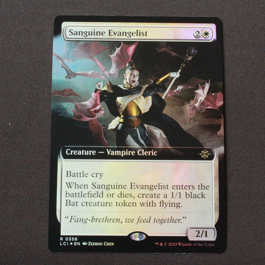 MTG The Lost Caverns of Ixalan LCI FOIL Sanguine Evangelist Extended Art 356 NM