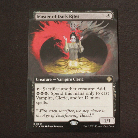 MTG Commander Lost Caverns of Ixalan LCC Master of Dark Rites Extended Art 51 NM