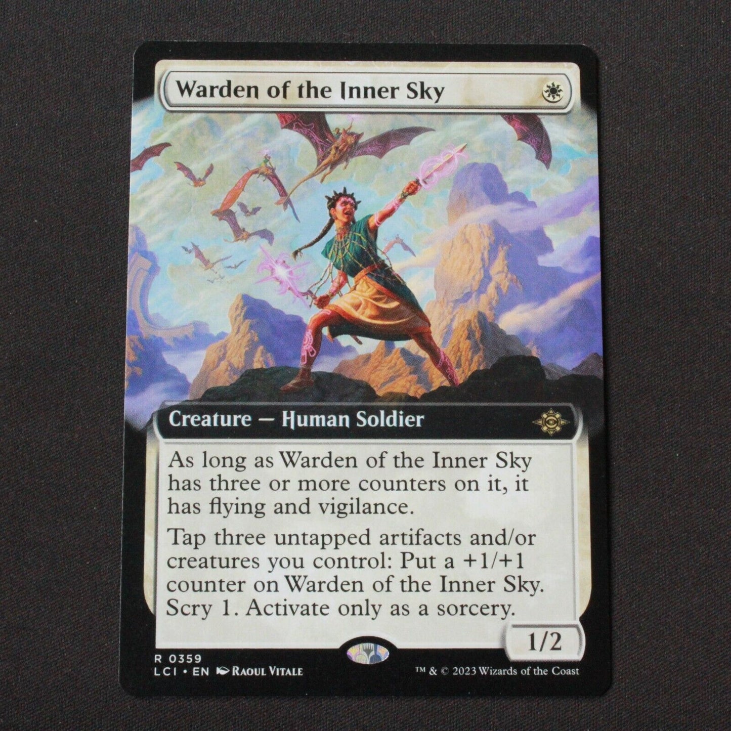 MTG The Lost Caverns of Ixalan LCI Warden of the Inner Sky Extended Art 359 NM