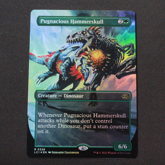 MTG The Lost Caverns of Ixalan LCI FOIL Pugnacious Hammerskull Borderless 328 NM