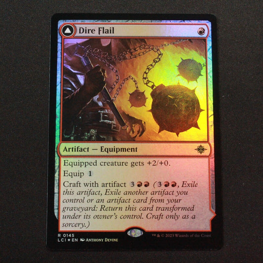 MTG The Lost Caverns of Ixalan (LCI) Rare FOIL Dire Flail 145 NM