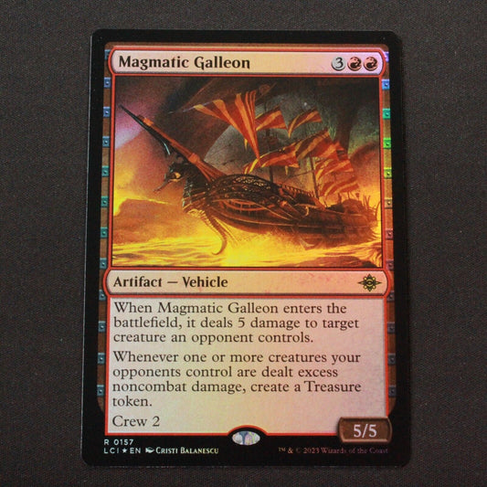 MTG The Lost Caverns of Ixalan (LCI) Rare FOIL Magmatic Galleon 157 NM