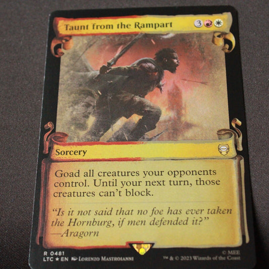 MTG Commander LOTR LTC FOIL Taunt from the Rampart Showcase Scrolls 481 NM