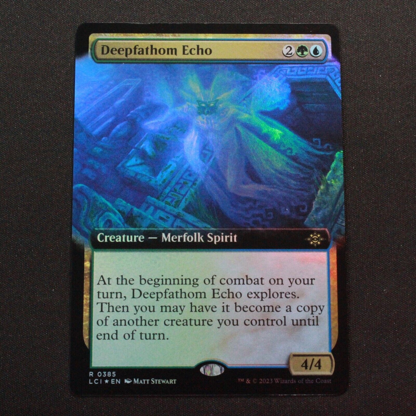 MTG The Lost Caverns of Ixalan LCI Rare FOIL Deepfathom Echo Extended Art 385 NM