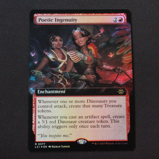 MTG The Lost Caverns of Ixalan LCI FOIL Poetic Ingenuity Extended Art 377 NM