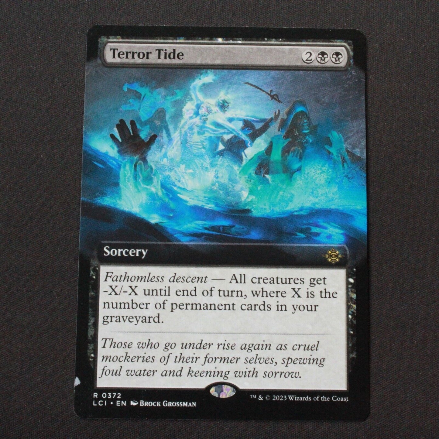 MTG The Lost Caverns of Ixalan (LCI) Rare Terror Tide (Extended Art) 372 NM