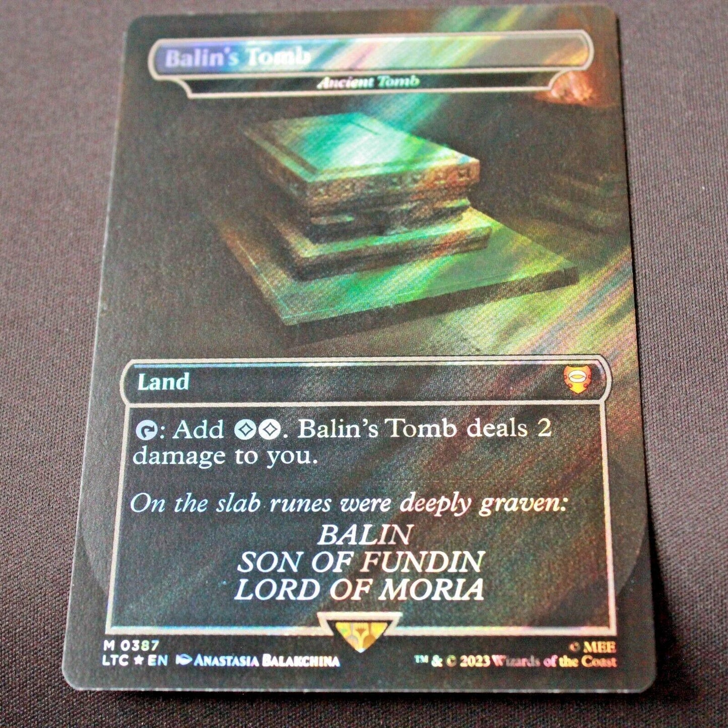 MTG Commander Lord of the Rings LTC FOIL Balins Tomb Ancient Surge Foil 387 NM