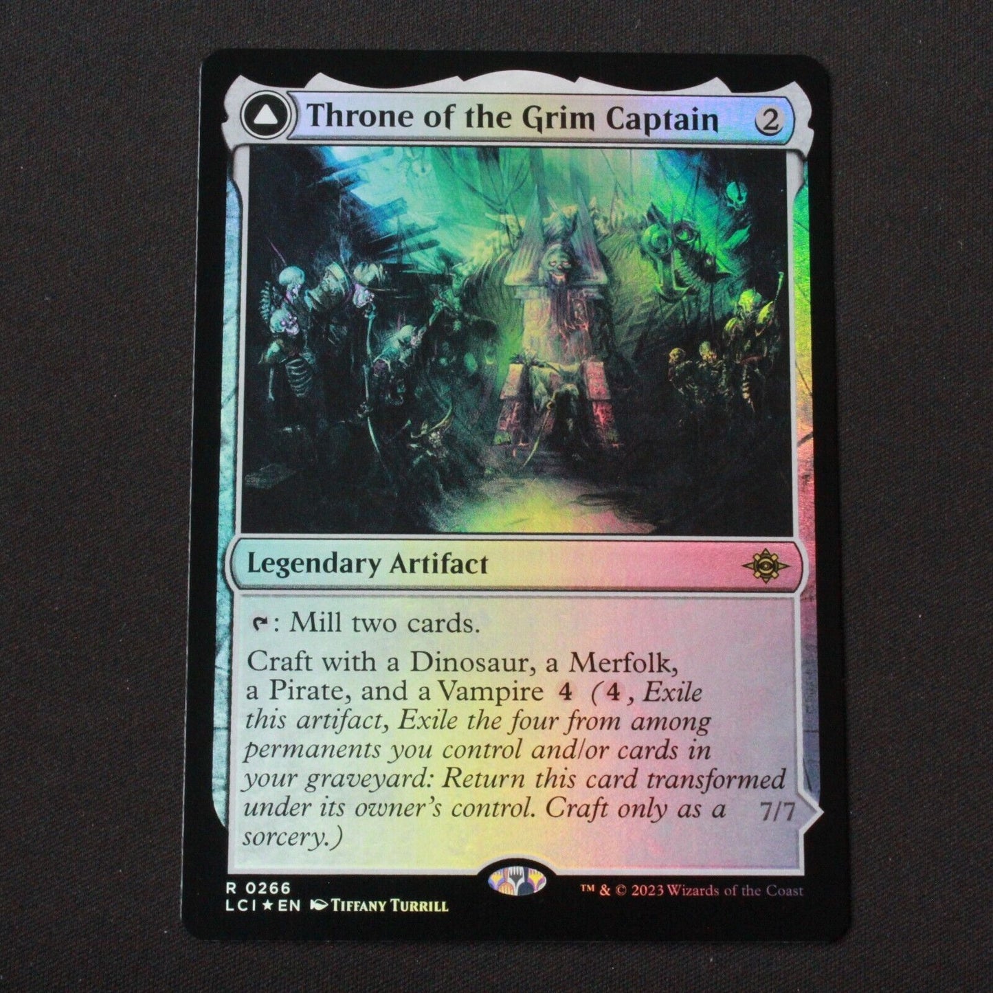 MTG The Lost Caverns of Ixalan (LCI) Rare FOIL Throne of the Grim Captain 266 NM