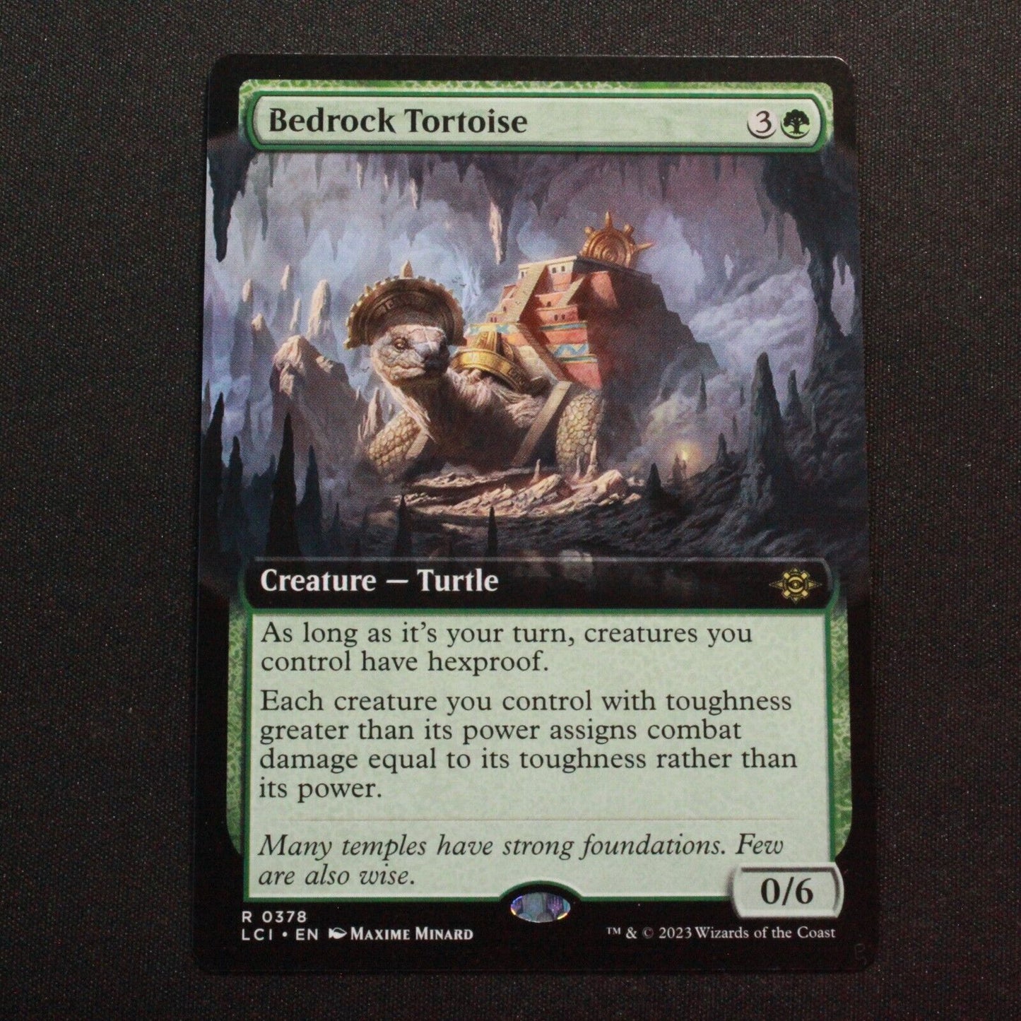 MTG The Lost Caverns of Ixalan (LCI) Rare Bedrock Tortoise (Extended Art) 378 NM