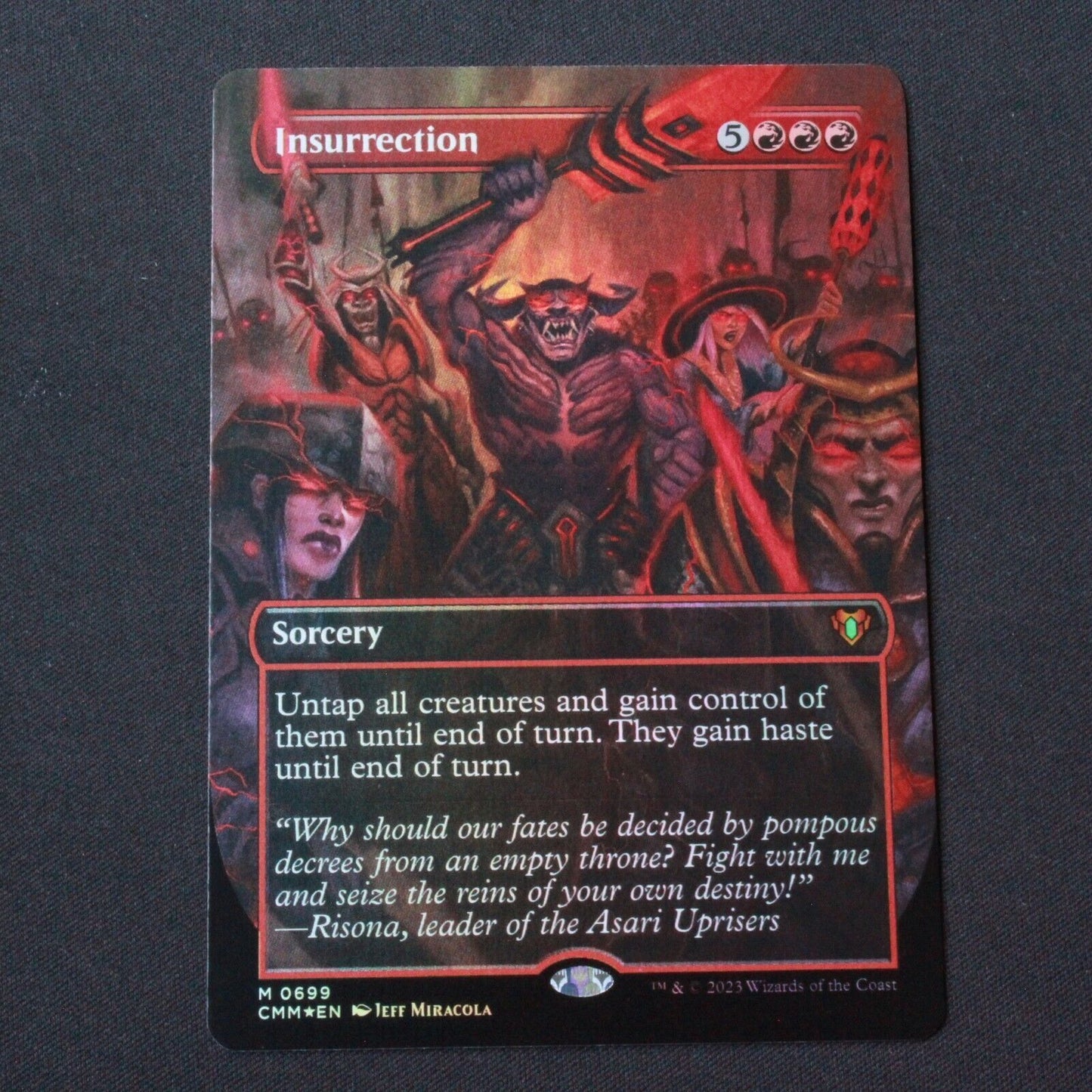 MTG Commander Masters (CMM) Mythic FOIL Insurrection (Borderless) 699 NM