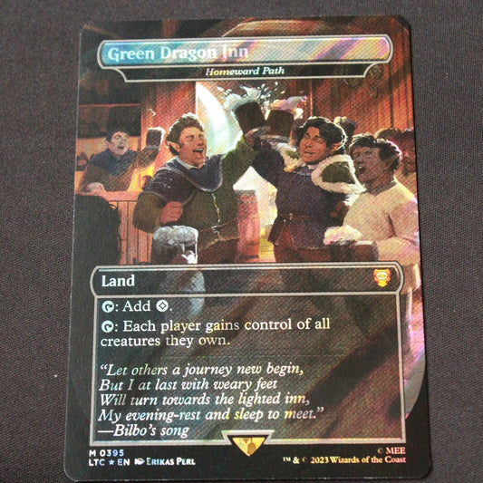 MTG Commander Lord of the Rings LTC Green Dragon Inn Surge Foil 395 NM