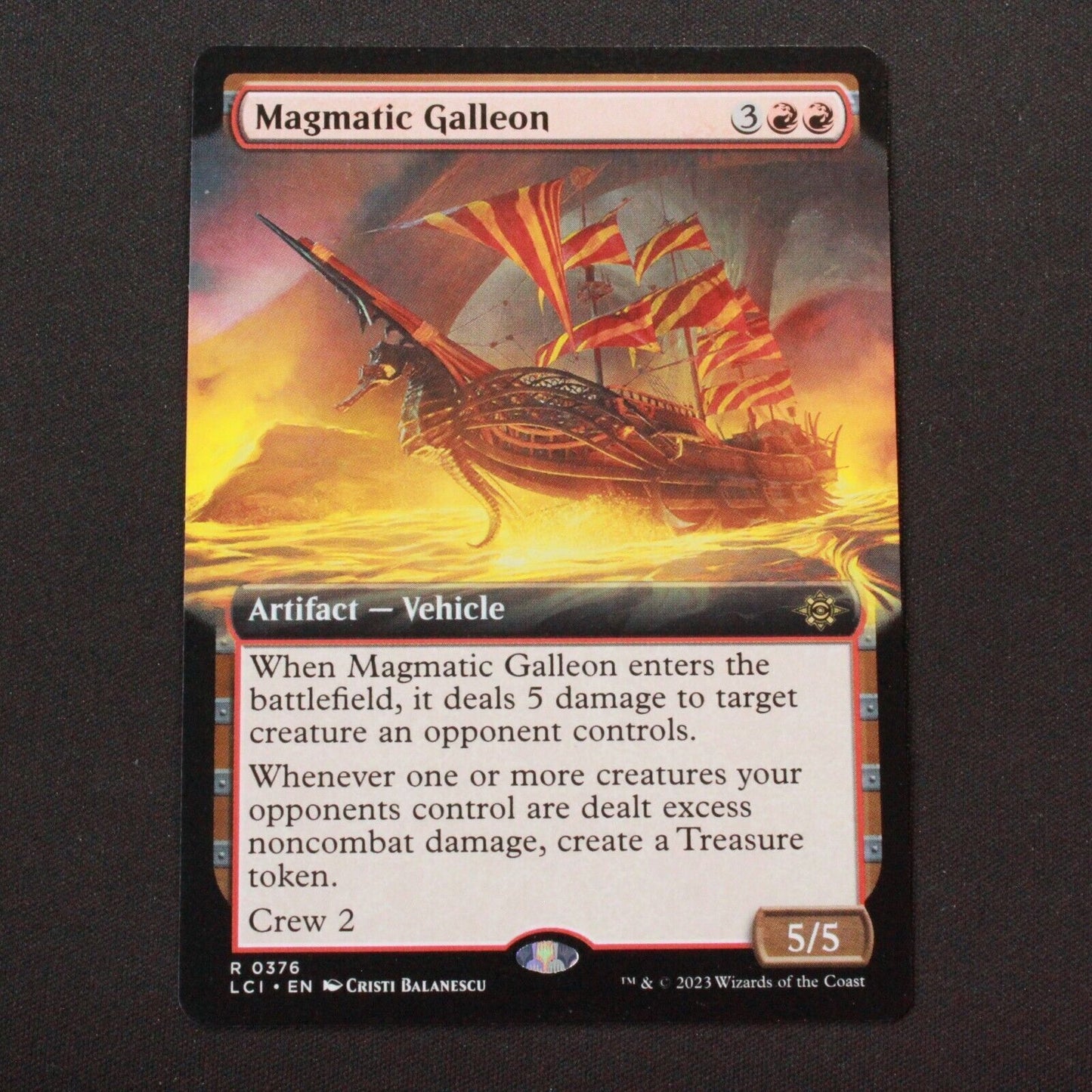 MTG The Lost Caverns of Ixalan (LCI) Rare Magmatic Galleon (Extended Art) 376 NM