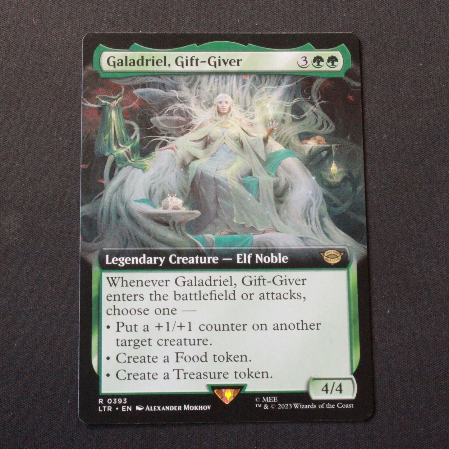 MTG The Lord of the Rings (LTR) Rare Galadriel, Gift-Giver (Extended Art) 393 NM