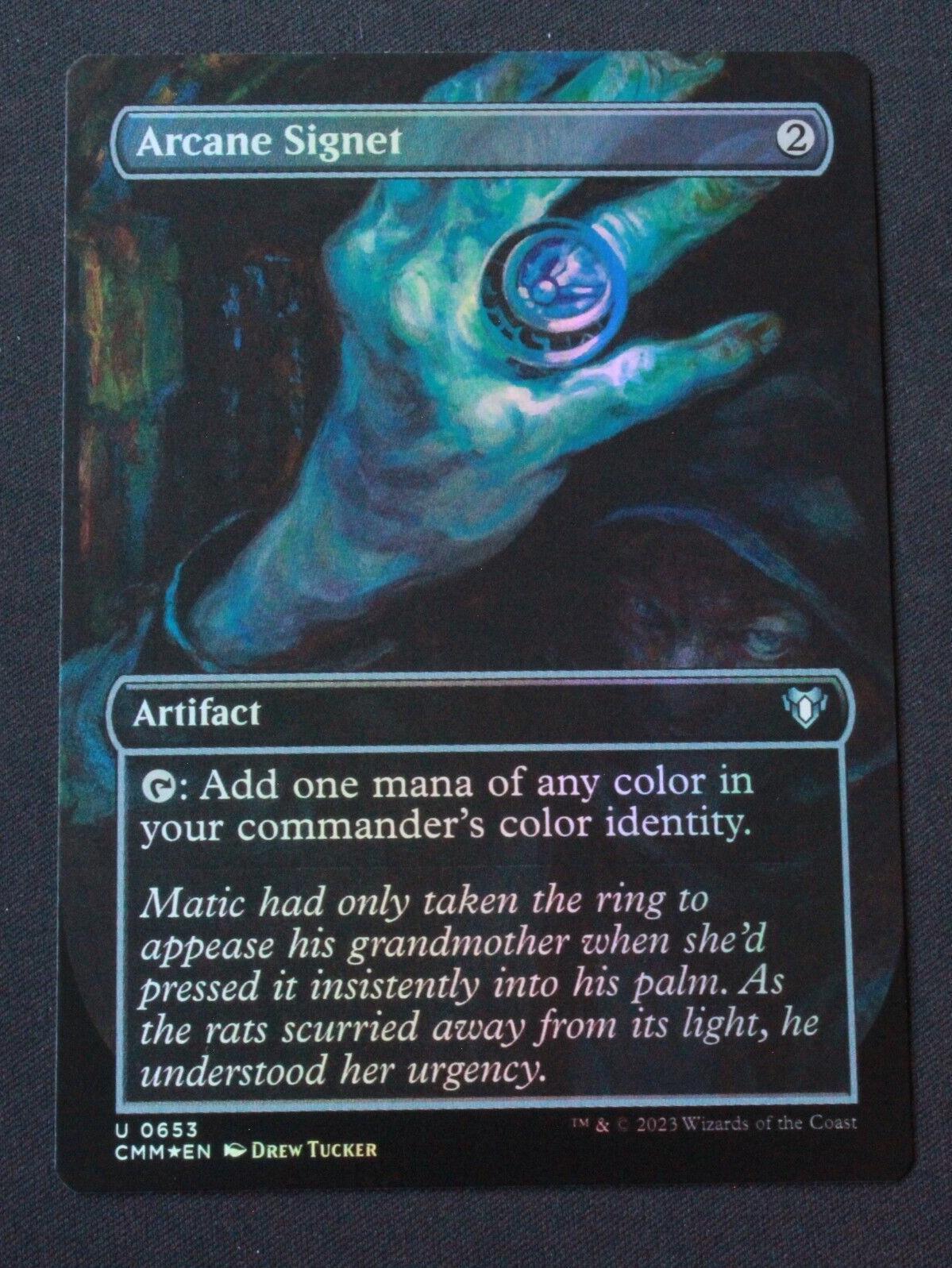 MTG Commander Masters (CMM) Uncommon FOIL Arcane Signet (Borderless) 653 NM