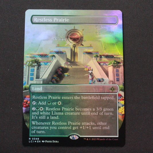 MTG The Lost Caverns of Ixalan LCI Rare FOIL Restless Prairie Borderless 348 NM