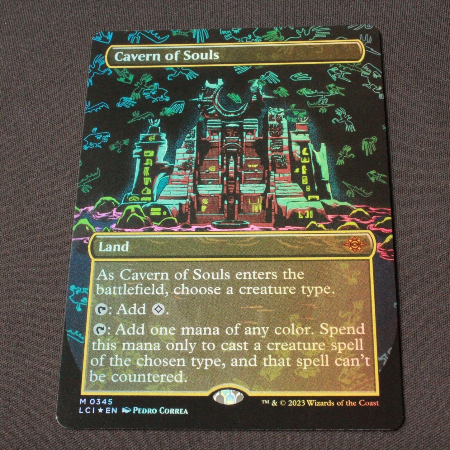 MTG The Lost Caverns of Ixalan LCI FOIL Cavern of Souls 0345 Borderless NM