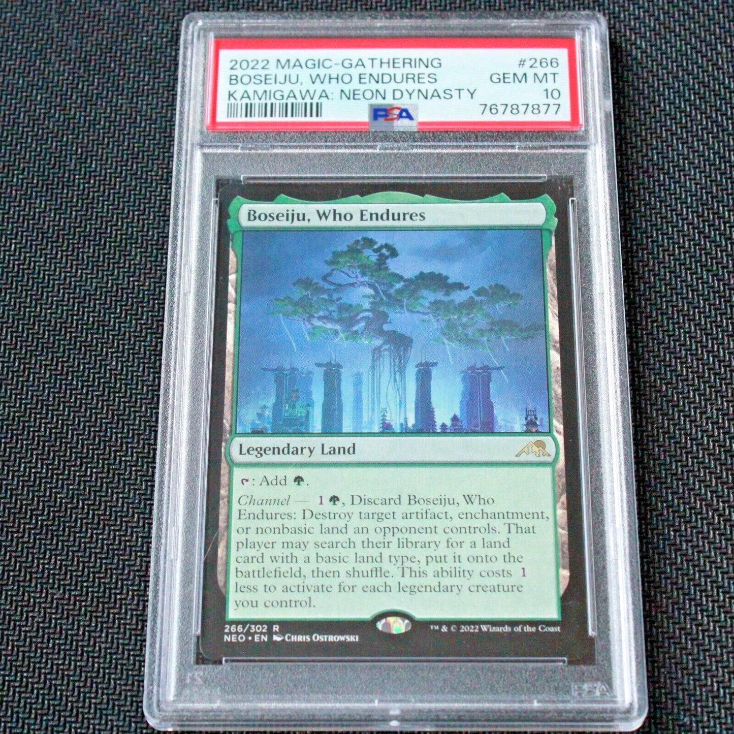 PSA 10 Gem Mint MTG Boseiju, Who Endures 266 Kamigawa NEO Rare