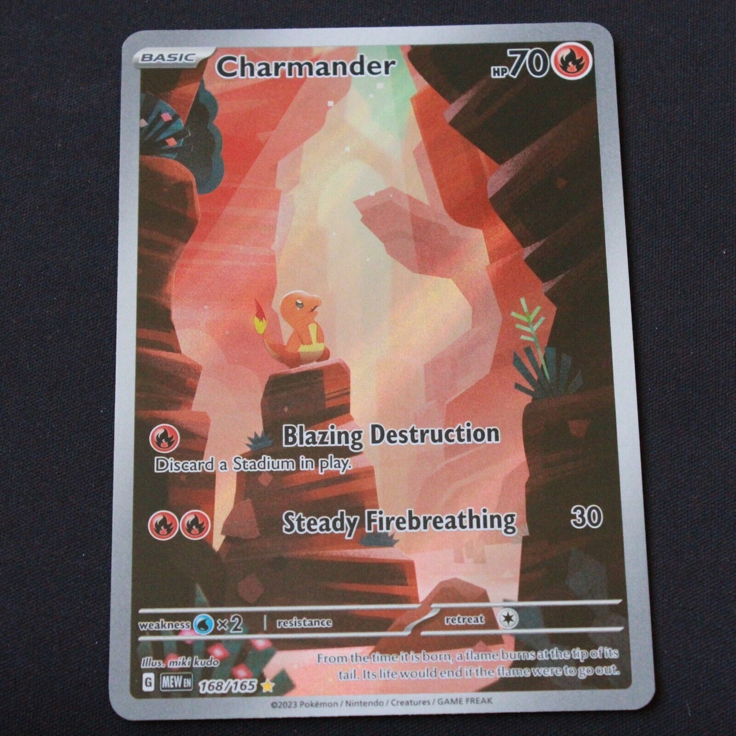 Pokemon Scarlet and Violet 151 Illustration Rare Holofoil Charmander 168/165 NM