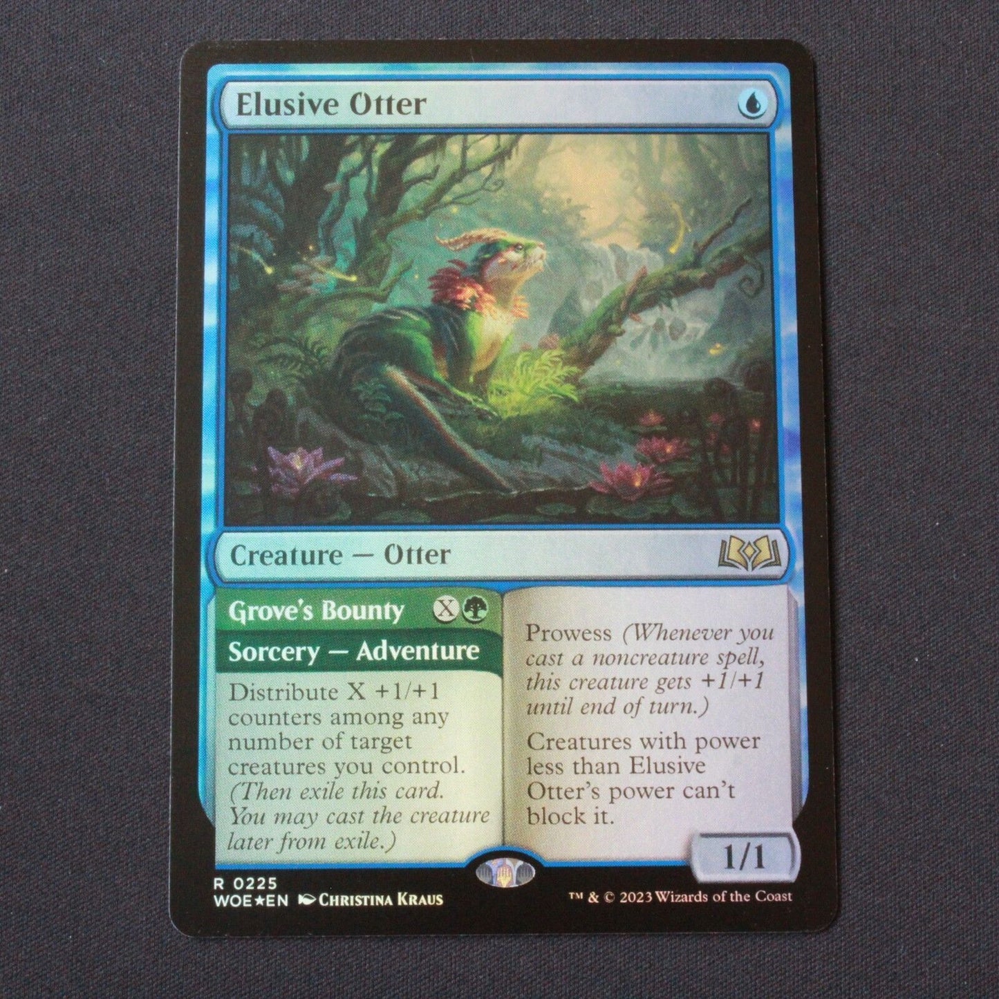 MTG Wilds of Eldraine (WOE) Rare FOIL Elusive Otter 225 NM