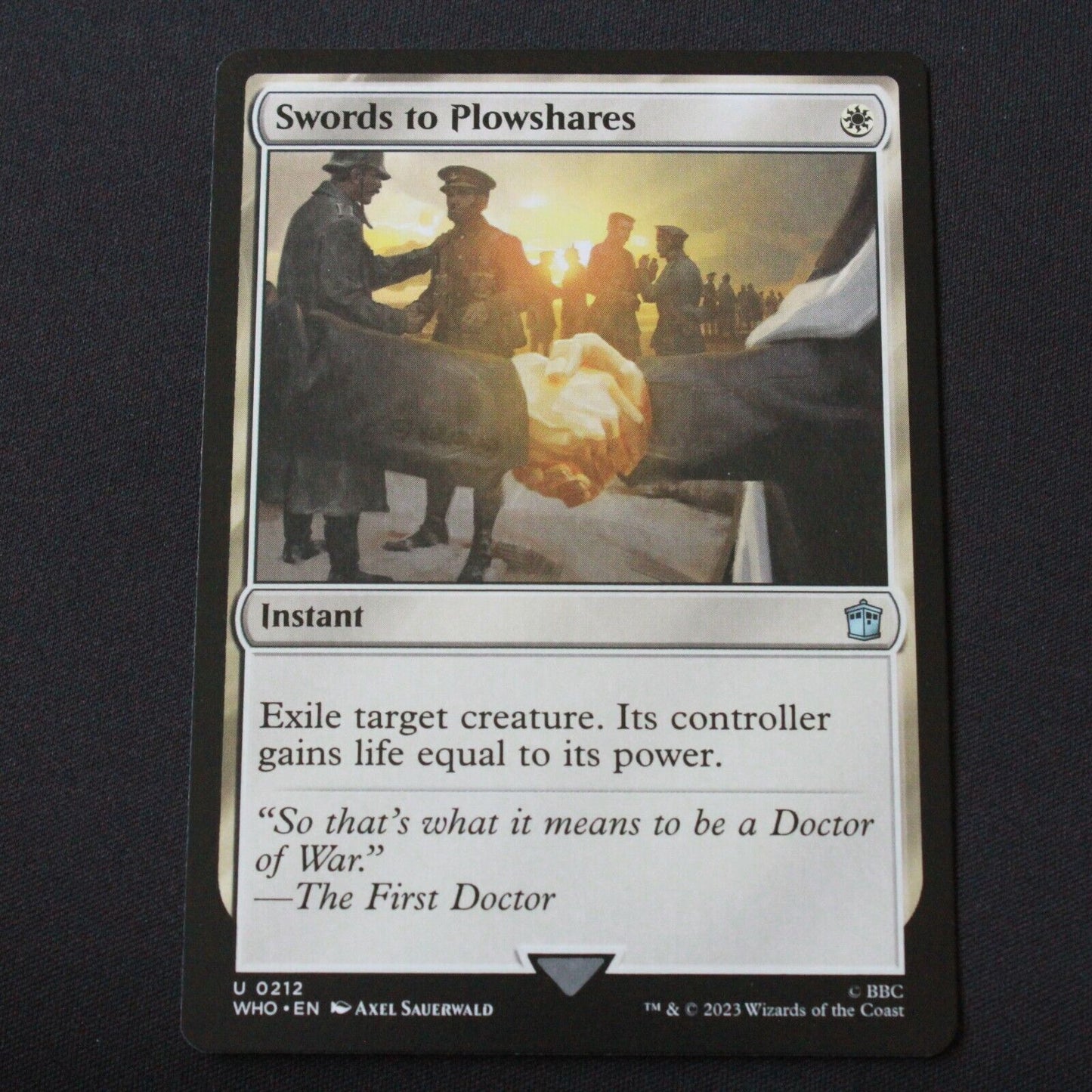 MTG Universes Beyond: Doctor Who (WHO) Uncommon Swords to Plowshares 212 NM