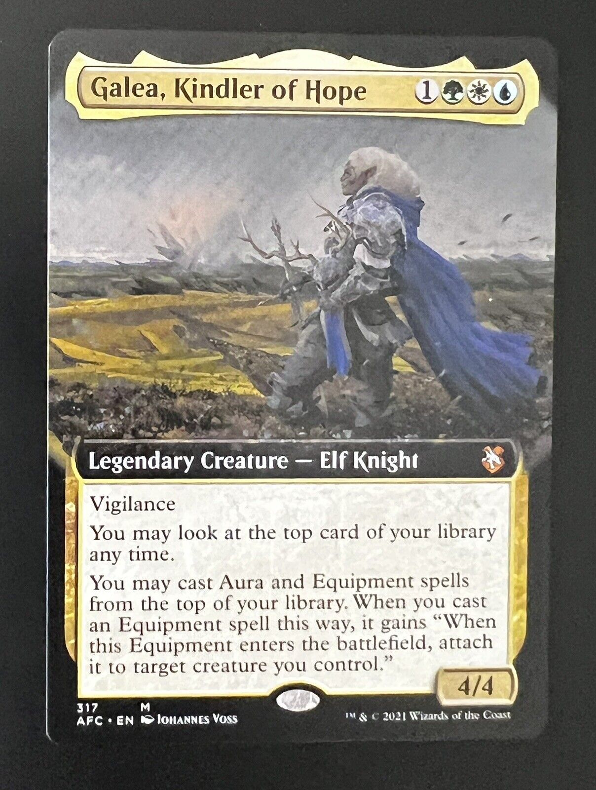 Commander Advent. Forgotten Realms AFC M Galea, Kindler of Hope Ext Art 317 NM