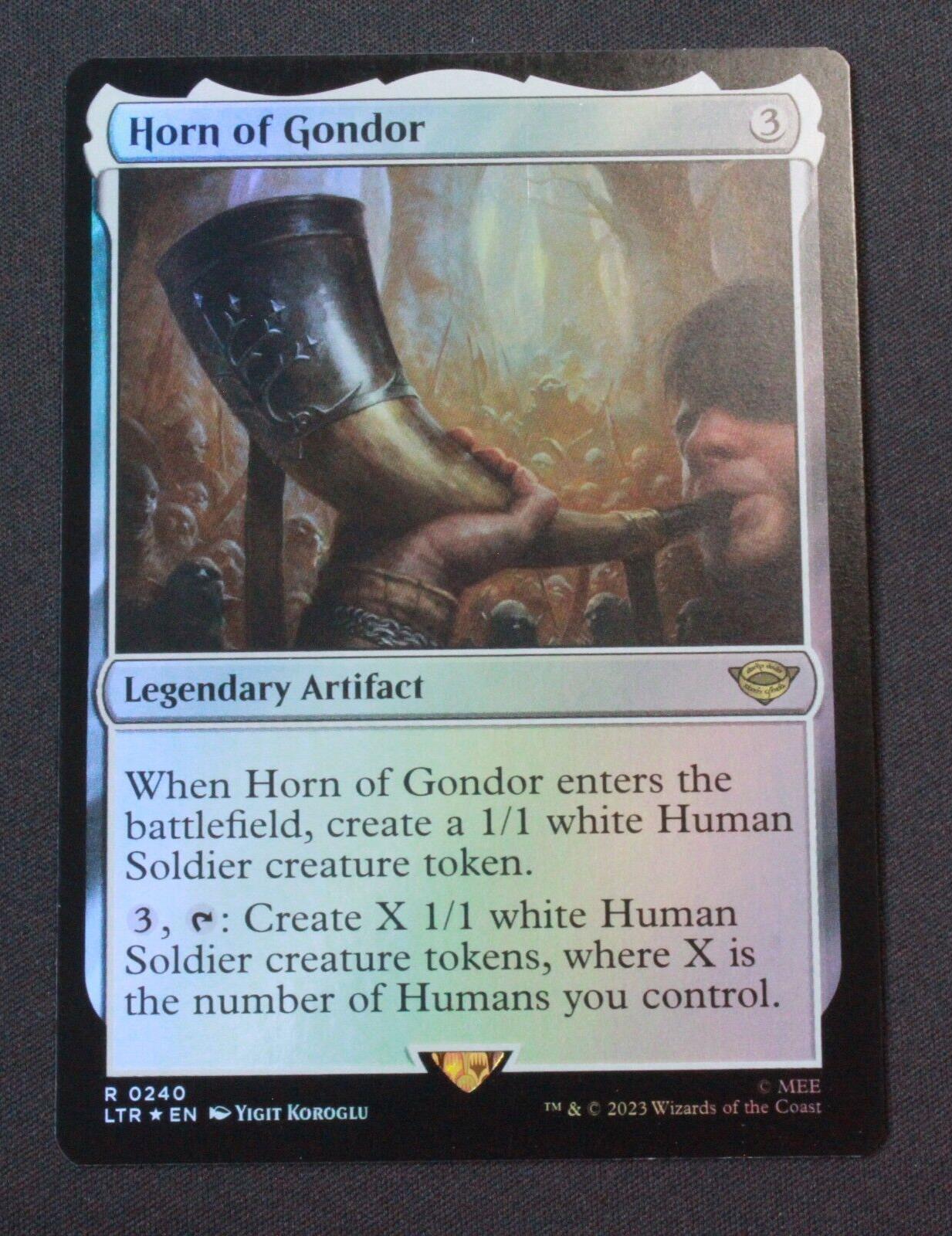 MTG The Lord of the Rings (LTR) Rare FOIL Horn of Gondor 240 NM