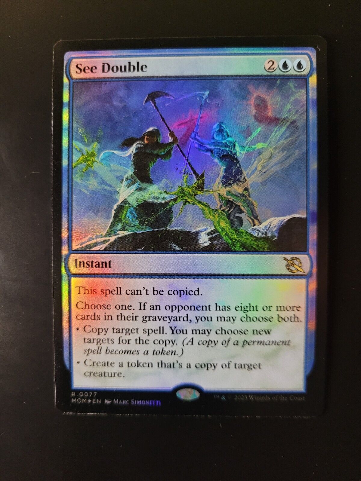 MTG March of the Machine (MOM) Rare FOIL See Double 77 NM