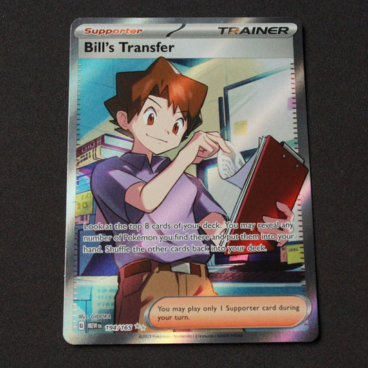 Pokemon SV Scarlet and Violet 151 Ultra Rare Holofoil Bill's Transfer 194/165 NM