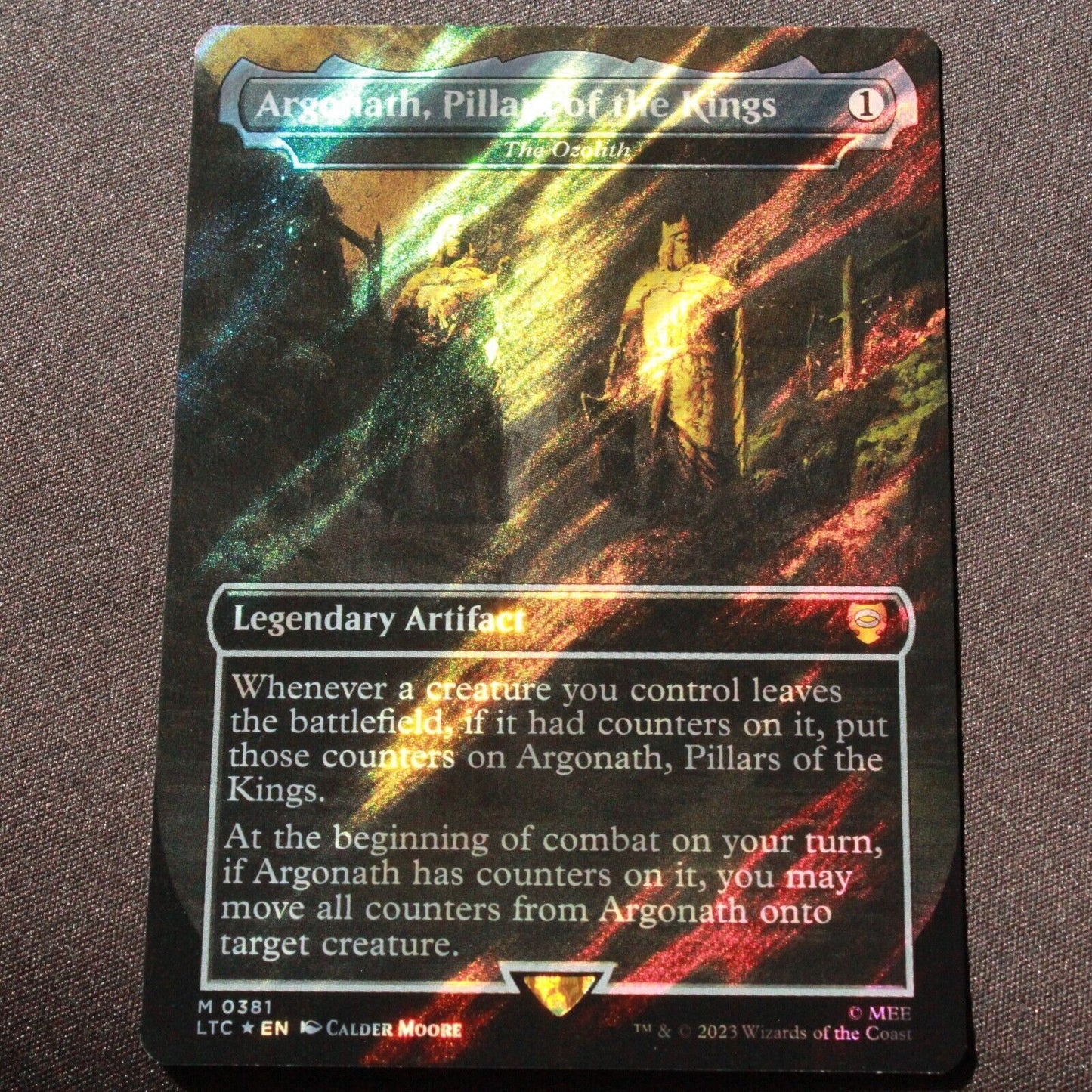 MTG Commander Lord of the Rings LTC Argonath Pillars of Kings Surge Foil 381 NM