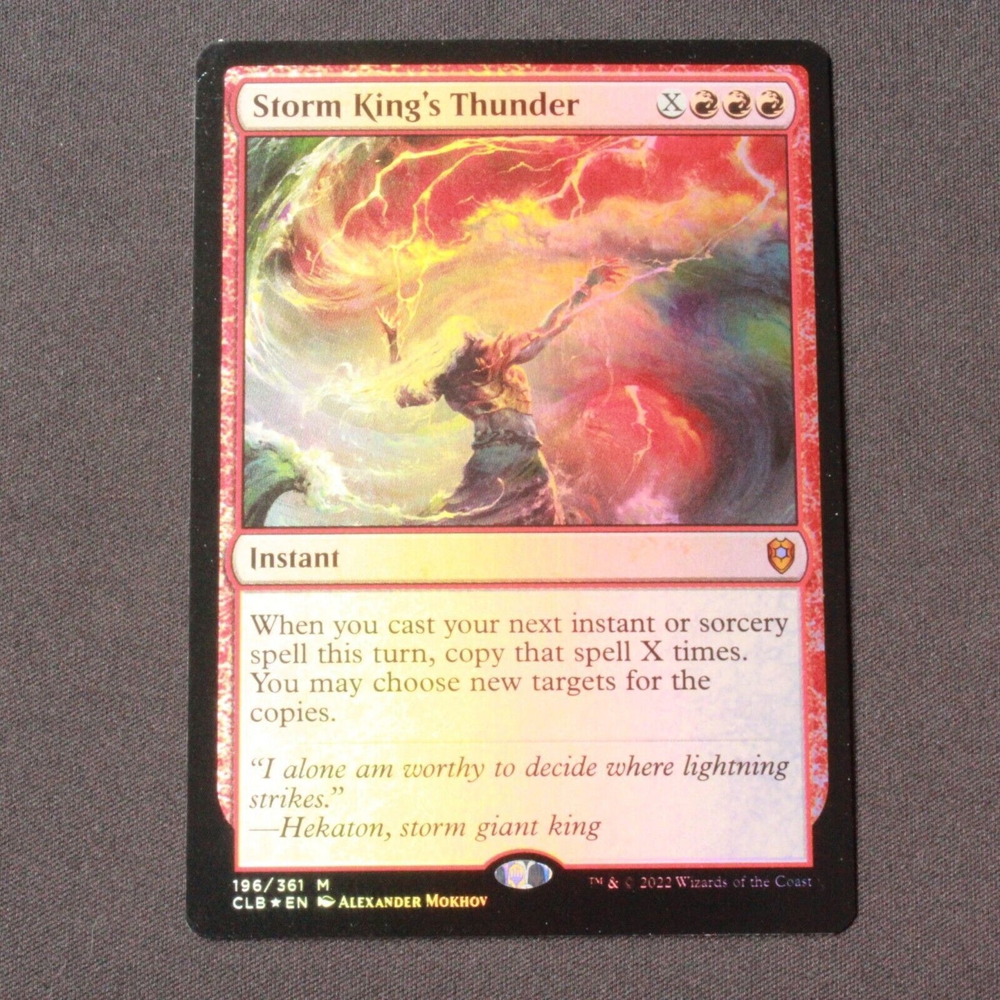 MTG Commander Legends Baldur's Gate CLB Mythic FOIL Storm King's Thunder 196 NM