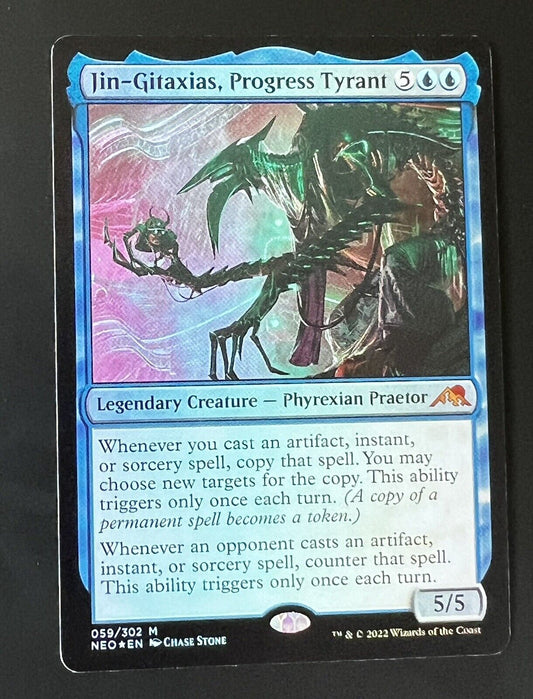 MTG Kamigawa: Neon Dynasty (NEO) FOIL Mythic Jin-Gitaxias, Progress Tyrant 59 NM