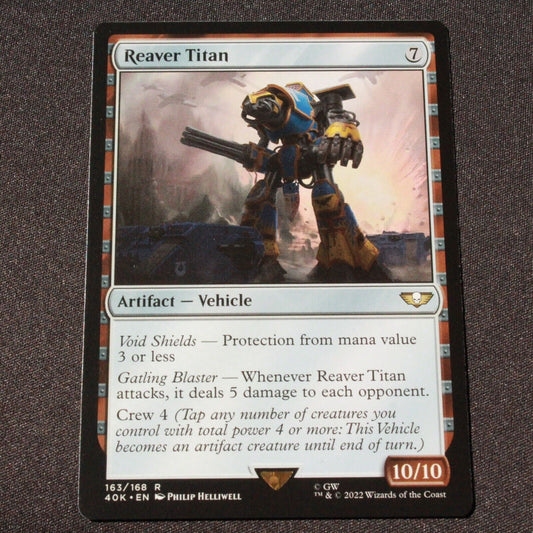 MTG Warhammer 40,000 (40K) Rare Reaver Titan 163 NM