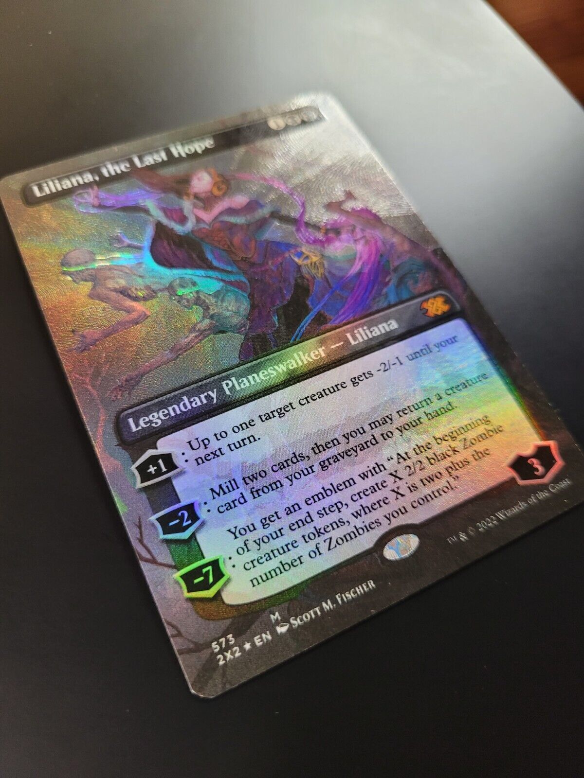 MTG Double Masters 2022 2X2 Mythic Liliana, the Last Hope (Textured Foil) 573 NM