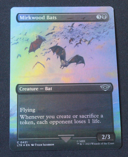 MTG The Lord of the Rings (LTR) Common FOIL Mirkwood Bats (Borderless) 421 NM