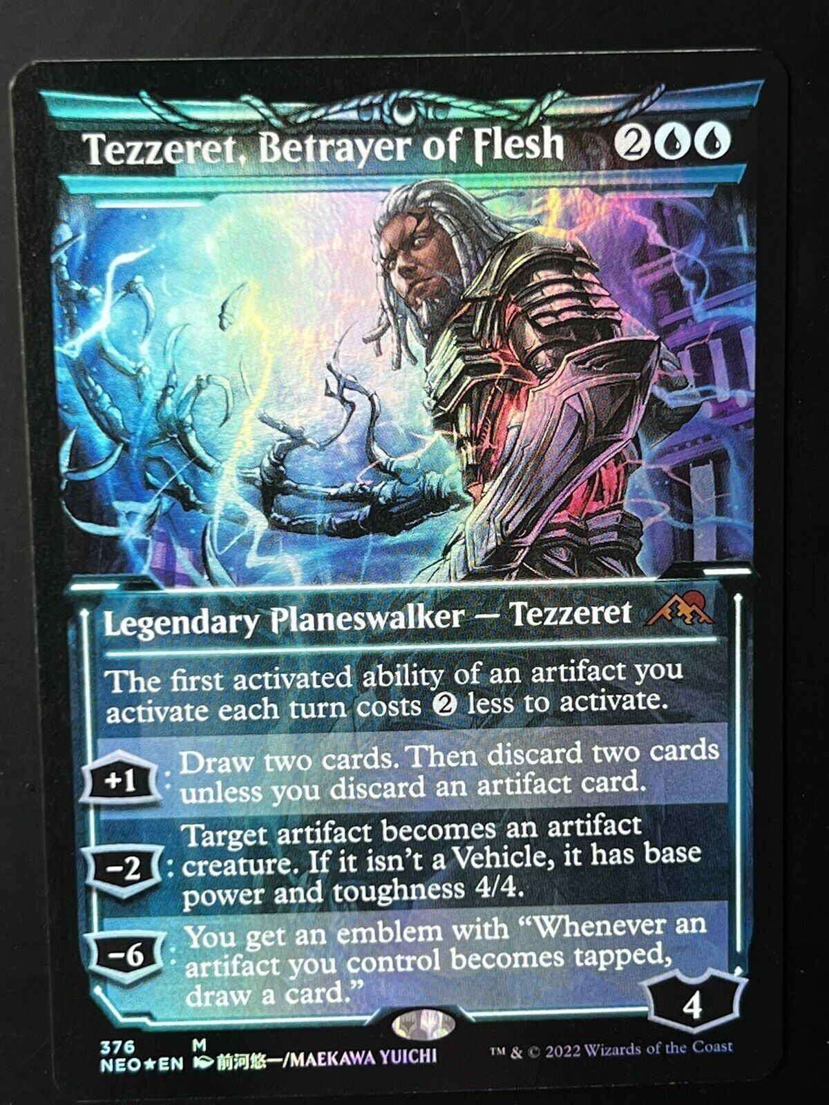 MTG Neon Dynasty (NEO) Mythic FOIL Tezzeret, Betrayer of Flesh (Showcase) 376 NM