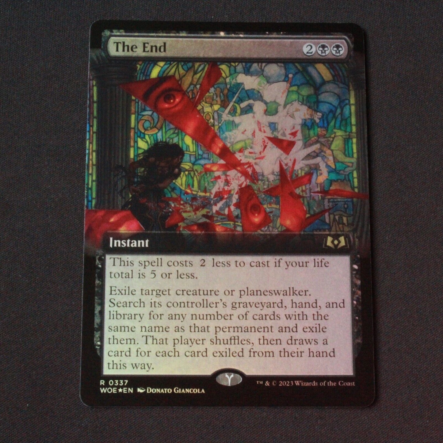 MTG Wilds of Eldraine (WOE) Rare FOIL The End (Extended Art) 337 NM