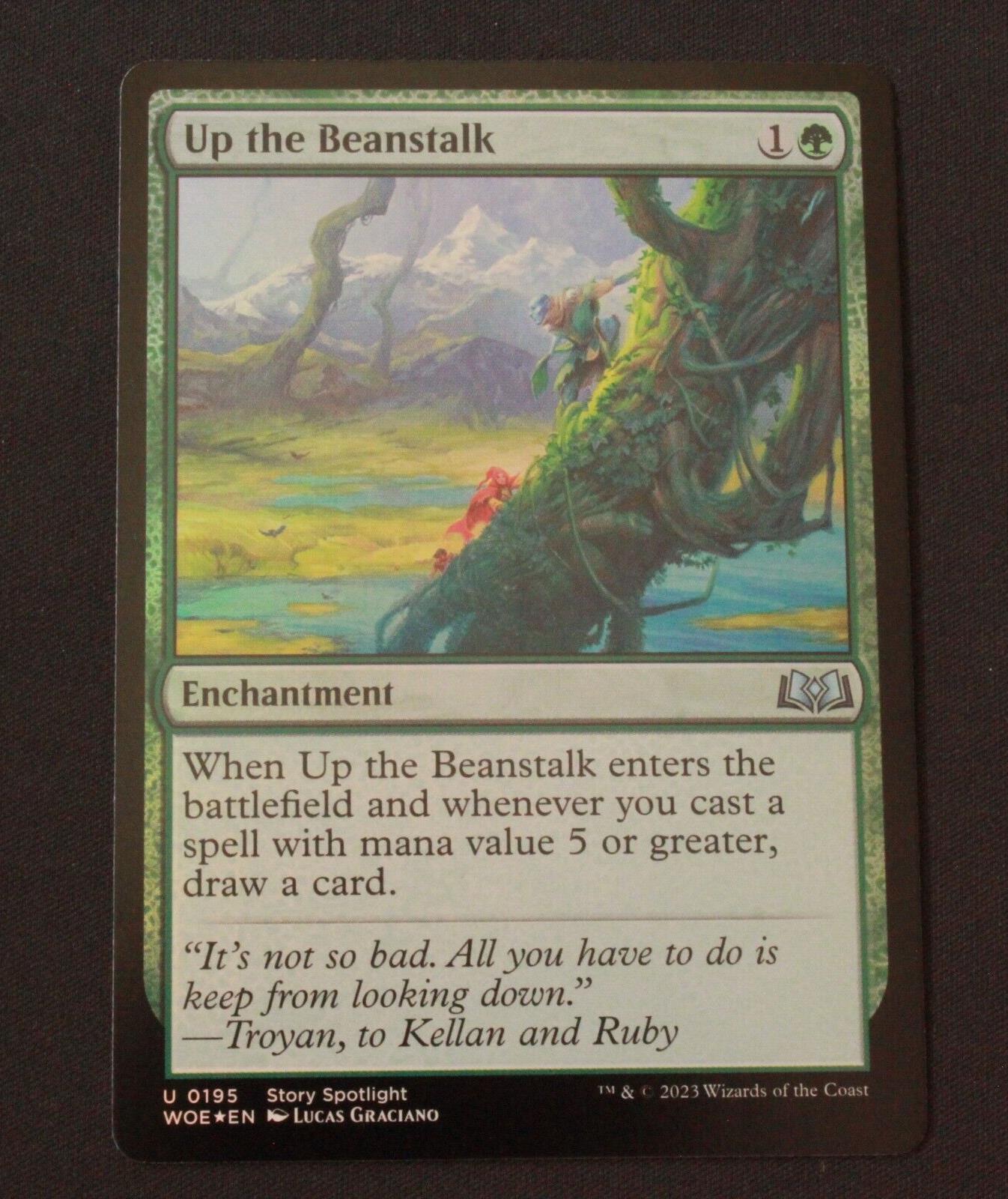 MTG Wilds of Eldraine (WOE) Uncommon FOIL Up the Beanstalk 195 NM