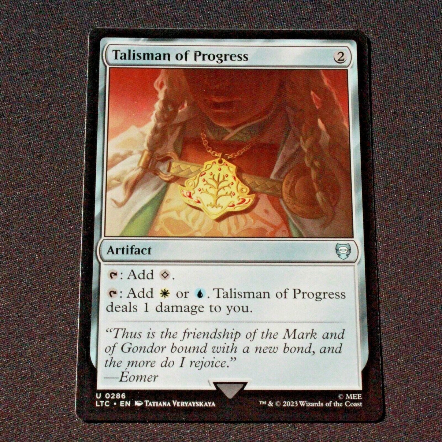 MTG Commander: The Lord of the Rings (LTC) Uncommon Talisman of Progress 286 NM