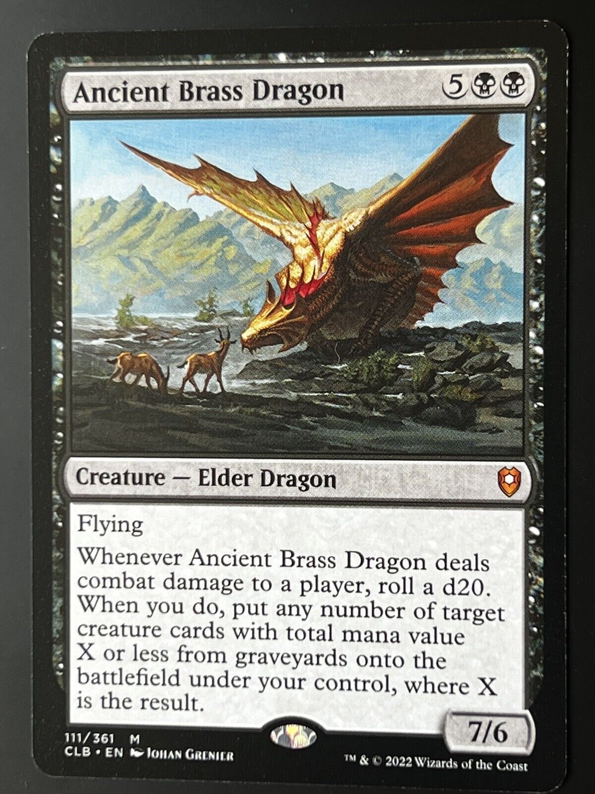 MTG Commander Legends Baldurs Gate CLB Mythic Ancient Brass Dragon 111 NM