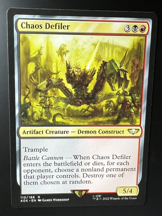 MTG Universes Beyond Warhammer 40K Rare Chaos Defiler 110 NM