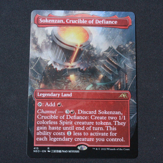 MTG Kamigawa: Neon Dynasty NEO Sokenzan Crucible of Defiance Borderless 415 NM