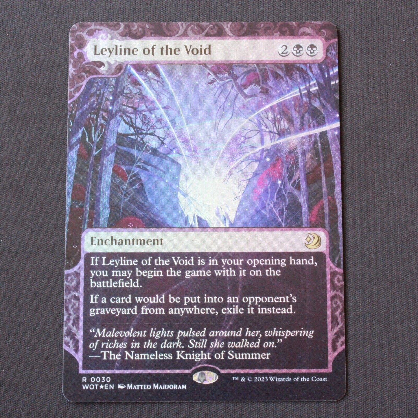 MTG Wilds of Eldraine Enchanting Tales (WOT) Rare FOIL Leyline of the Void 30 NM