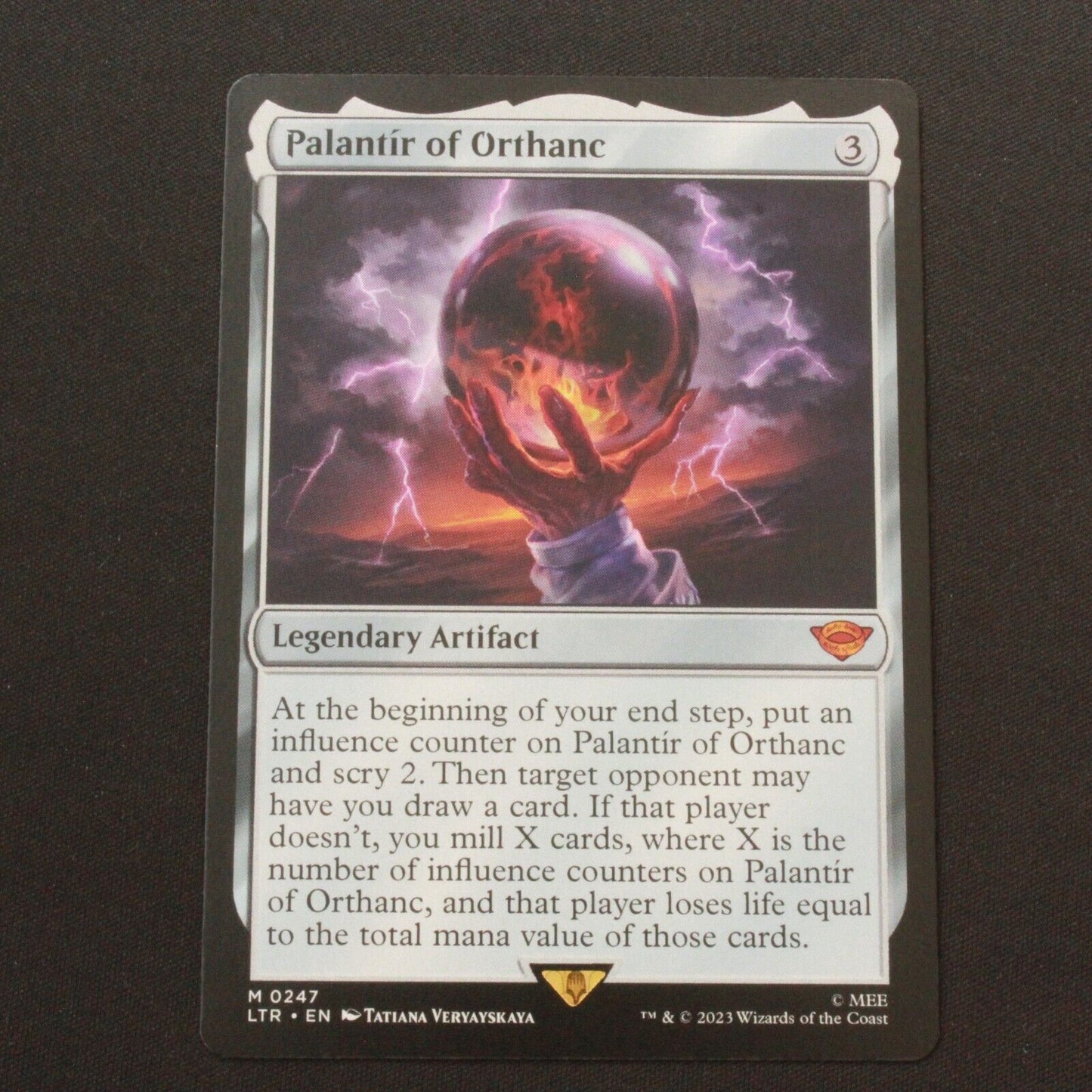 MTG The Lord of the Rings (LTR) Mythic Palantir of Orthanc 247 NM