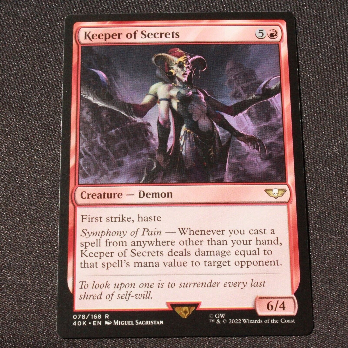 MTG Warhammer 40,000 (40K) Rare Keeper of Secrets 78 NM