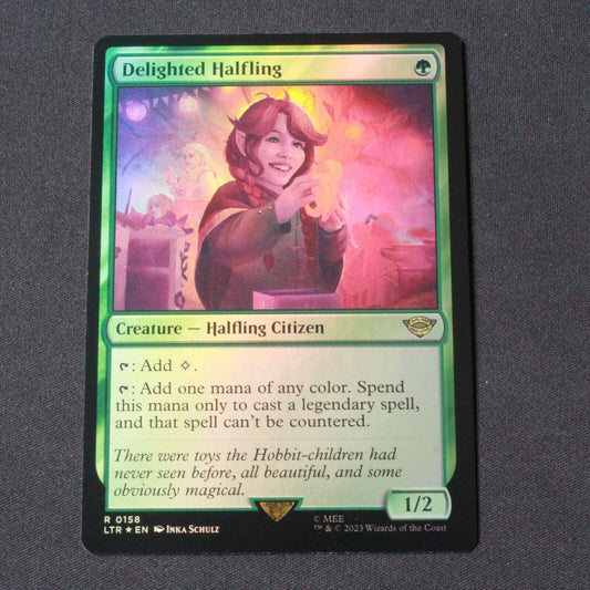 MTG The Lord of the Rings (LTR) Rare FOIL Delighted Halfling 158 NM